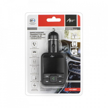 FM трансмитер FM-08BT MP3 с bluetooth + USB + карта памет