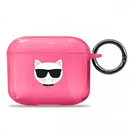 Karl Lagerfeld KLA3UCHFP AirPods 3 cover Choupette розов