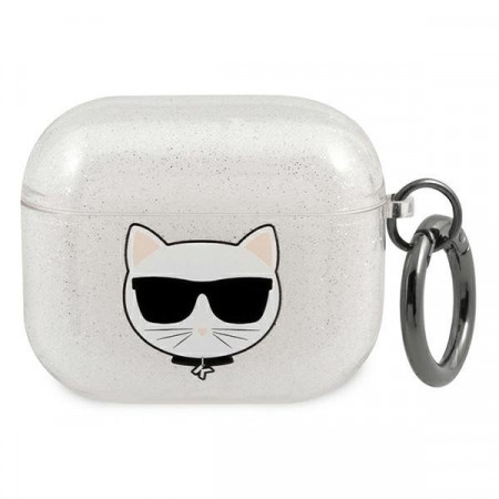 Karl Lagerfeld KLA3UCHGS AirPods 3 cover Glitter Choupette сребърен