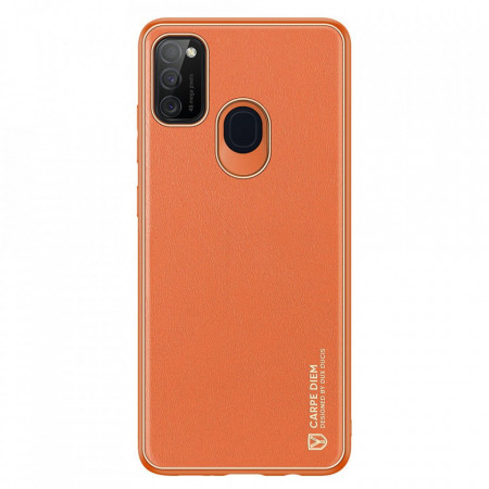 Гръб от еко кожа DUX DUCIS Yolo - Samsung Galaxy M30s оранжев