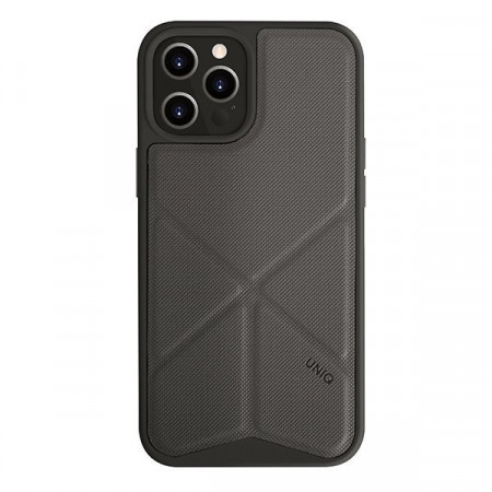 Гръб със стойка UNIQ Transforma - iPhone 12 Pro Max сив