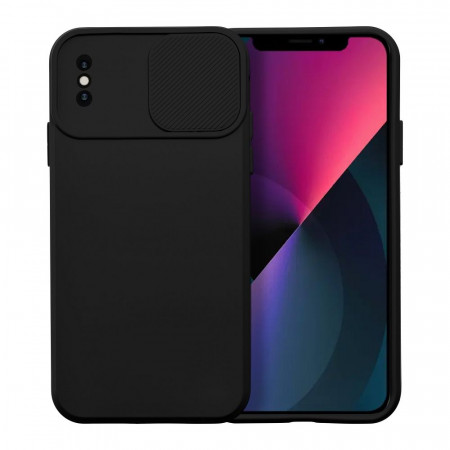 Гръб с подвижно покритие за камерата Slide - iPhone X / XS черен