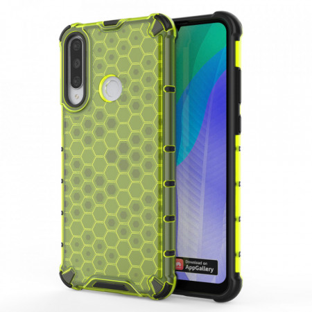 Гръб Honeycomb Armor със силиконов бъмпер - Huawei Y6p зелен