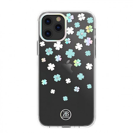 Гръб KINGXBAR Lucky с оригинални кристали Swarovski - iPhone 12 mini (детелина) прозрачен