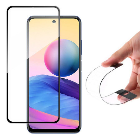 Гъвкав протектор с пълно покритие WOZINSKY - Xiaomi Redmi Note 10 5G / Poco M3 Pro с черна рамка
