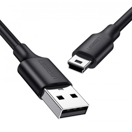 Кабел за зареждане и данни UGREEN USB Type A 2.0 към mini USB 5 Pin мъжко 1.5m черен