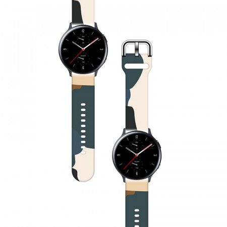 Каишка за часовник Strap Moro - Samsung Galaxy Watch4 Classic 42mm wristband bracelet (13) черен камуфлаж