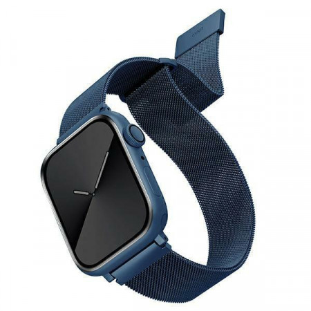Каишка за часовник UNIQ strap Dante - Apple Watch 41mm Series 7 / 40mm SE / 40mm Series 6 / 40mm Series 5 / 40mm Series 4 / 38mm Series 3 / 38mm Series 2 / 38mm (1st gen) Stainless Steel кобалтово синьо
