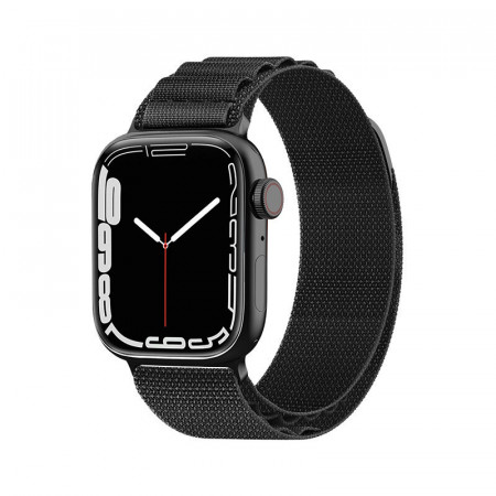 Каишка със стоманена закопчалка Alpine - Apple Watch 41mm Series 9 / 41mm Series 8 / 41mm Series 7 / 40mm Series 6 / 40mm SE / 40mm Series 5 / 40mm Series 4 / 38mm Series 3 / 38mm Series 2 / 38mm (1st gen) черен