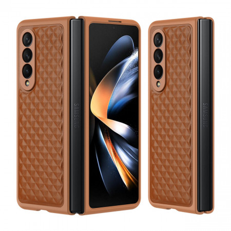 Калъф от естествена кожа DUX DUCIS Venice - Samsung Galaxy Z Fold4 кафяв