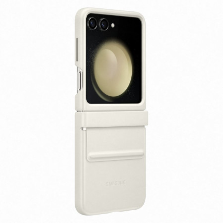 Калъф тип книга от еко кожа Eco - Samsung Galaxy Z Flip5 кремав