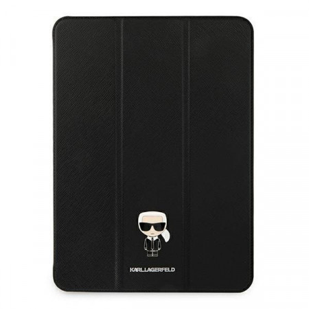 Калъф тип книга от еко кожа KARL LAGERFELD Saffiano Karl Ikonik KLFC11OKMK - iPad 11" Pro (2nd gen 2020) / Pro 11" (3rd gen 2021) / Pro 11" (4th gen 2022) черен