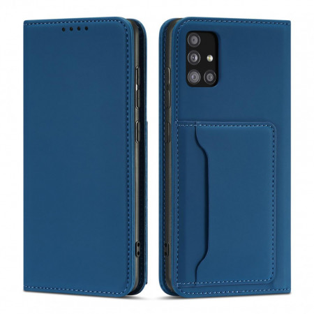 Калъф тип книга с външен джоб Magnet Card - Xiaomi Redmi Note 11 Pro / 11 Pro 5G / 11E Pro 5G син