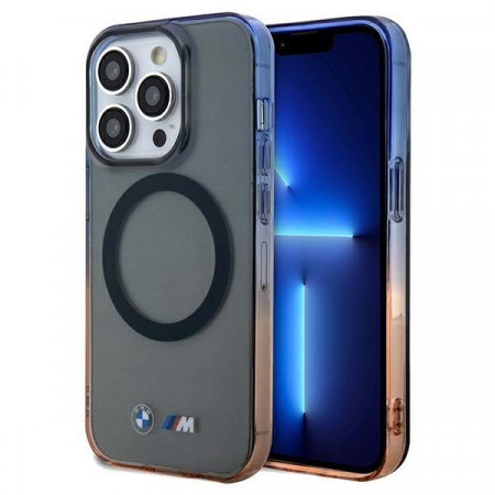Оригинален гръб BMW Gradient Bumper MagSafe case - iPhone 15 Pro сив
