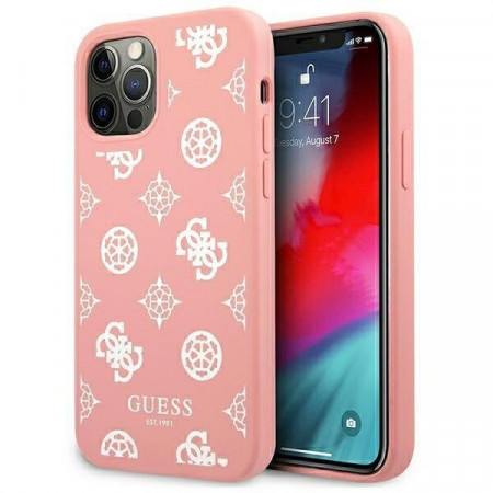 Оригинален гръб GUESS Peony GUHCP12LLSPEWPI - iPhone 12 Pro Max розов