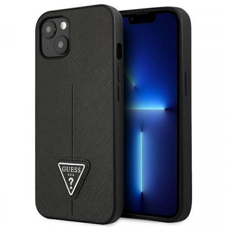 Оригинален гръб GUESS Saffiano Triangle Logo GUHCP13SPSATLK - iPhone 13 mini черен
