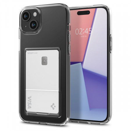 Оригинален гръб SPIGEN Crystal Slot - iPhone 15 Plus кристалнопрозрачен