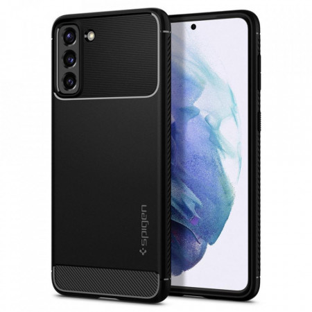 Оригинален гръб SPIGEN Rugged Armor - Samsung Galaxy S21 Plus 5G черен мат
