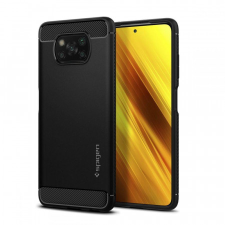 Оригинален гръб SPIGEN Rugged Armor - Xiaomi Poco X3 NFC / X3 Pro черен мат