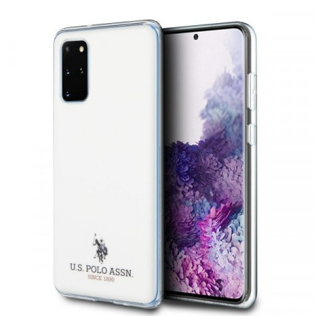 Оригинален гръб US POLO Shiny Collection USHCS67TPUWH - Samsung Galaxy S20 Plus / S20 Plus 5G бял