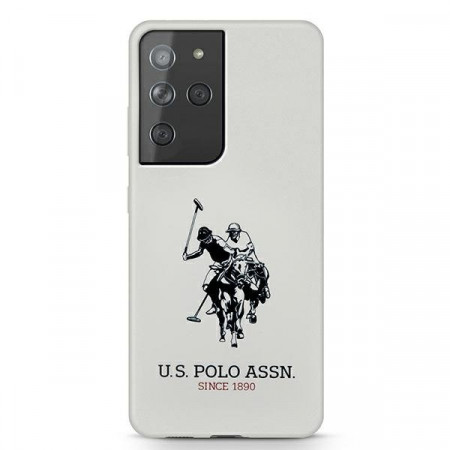 Оригинален гръб US POLO Silicone Logo USHCS21LSLHRWH - Samsung Galaxy S21 Ultra 5G бял