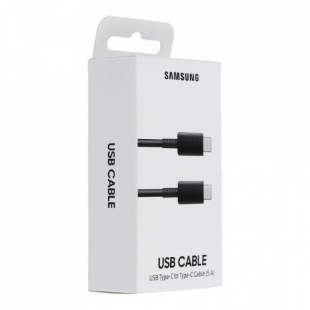 Оригинален кабел за зареждане и данни - Samsung Galaxy EP-DN975BBEGWW USB Type C към USB Type C 5A черен