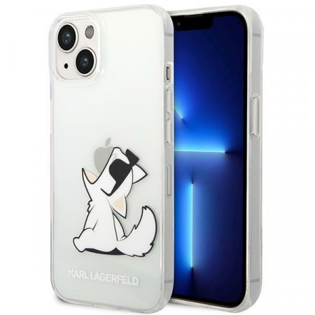 Оригинален твърд гръб KARL LAGERFELD Choupette Fun KLHCP14MCFNRC - iPhone 14 Plus прозрачен