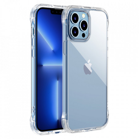 Подсилен гръб JOYROOM Defender със стойка - iPhone 13 прозрачен