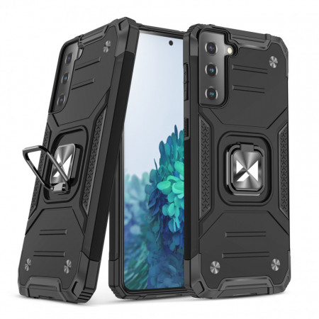 Подсилен гръб WOZINSKY Ring Armor със стойка - Samsung Galaxy S22 Plus 5G черен