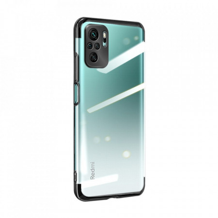 Прозрачен силиконов гръб с цветен кант Clear Color - Xiaomi Redmi Note 10 5G / Poco M3 Pro / M3 Pro 5G черен