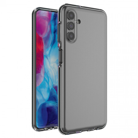 Прозрачен силиконов гръб с цветен кант Spring - Samsung Galaxy A13 5G черен