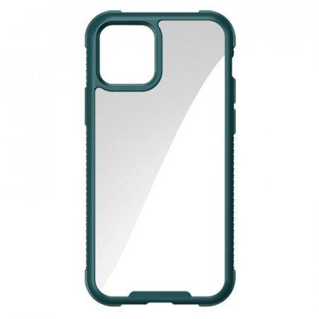 Прозрачен твърд гръб с рамка JOYROOM Frigate - iPhone 12 Pro Max зелен