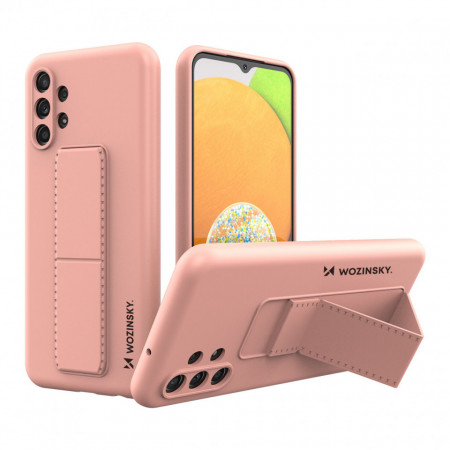 Силиконов гръб със стойка WOZINSKY Kickstand - Samsung Galaxy A04s / A13 5G розов