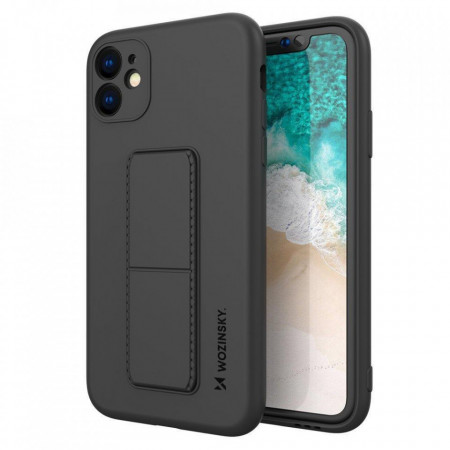 Силиконов гръб със стойка WOZINSKY Kickstand - Samsung Galaxy A11 черен