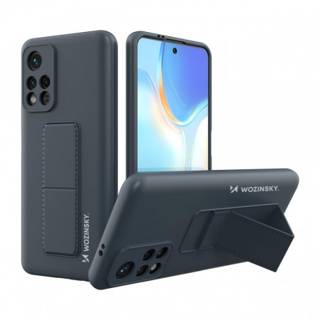 Силиконов гръб със стойка WOZINSKY Kickstand - Xiaomi Redmi 10 / 10 2022 / Note 11 4G син