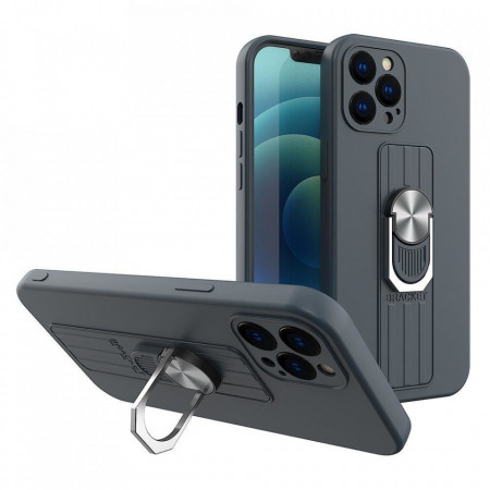 Силиконов гръб с държач-стойка Ring - Xiaomi Poco M4 Pro 5G / Redmi Note 11s 5G / 11T 5G син