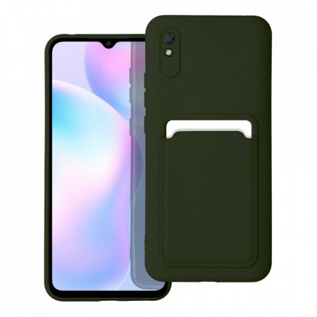Силиконов гръб FORCELL Card с портфейл за документи - Xiaomi Redmi 9A / 9AT зелен