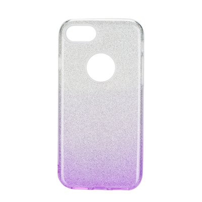 Силиконов гръб FORCELL Shining - iPhone 6 / 6s сребърен / лилав