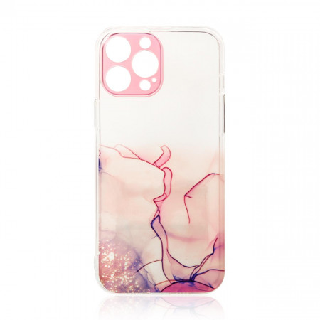 Силиконов гръб Marble - iPhone 12 Pro Max розов