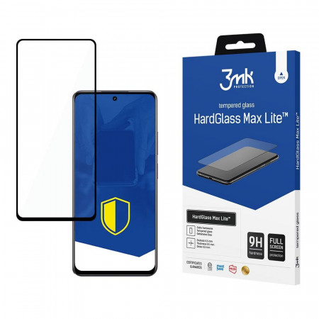 Стъклен протектор с пълно покритие 3mk Hard Glass Max Lite - Realme 11 5G с черна рамка