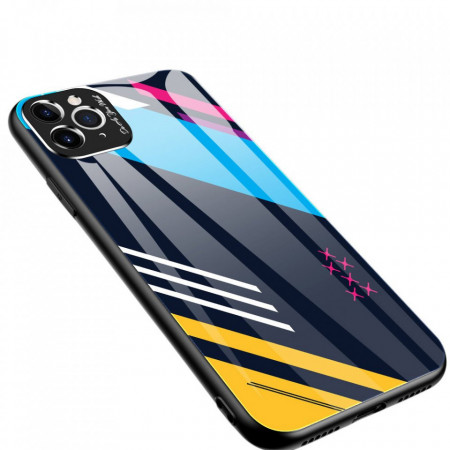 Цветен стъклен гръб с покритие за камерата - iPhone 11 Pro Max модел 2