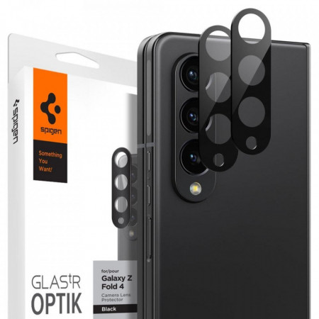 2 бр. протектор за камера SPIGEN Optik TR - Samsung Galaxy Z Fold4 с черна рамка