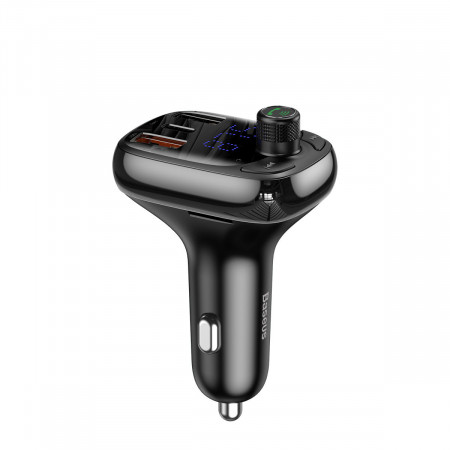 Bluetooth FM трансмитер за кола BASEUS S-13 със зарядно (Overseas Edition) черен