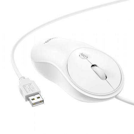 HOCO wired mouse Esteem GM13 white