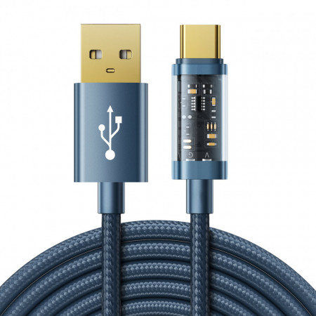 JOYROOM USB кабел - USB Type C - charging / data transmission 3A 2m син (S-UC027A20)