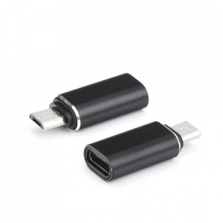 Адаптер USB Type C към Micro USB черен
