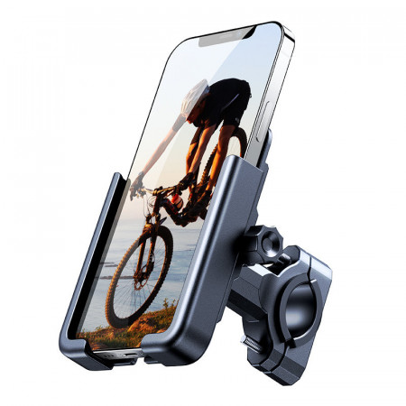 Алуминиева стойка за телефон Wozinsky за кормило на велосипед (WBHBK3) черна