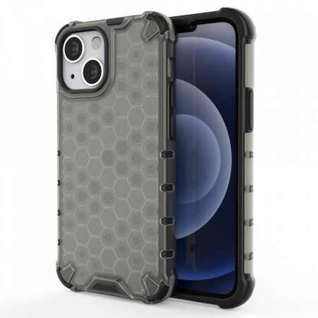 Гръб Honeycomb Armor със силиконов бъмпер - iPhone 13 mini черен