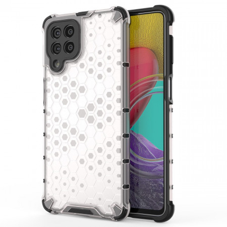 Гръб Honeycomb Armor със силиконов бъмпер - Samsung Galaxy M53 прозрачен