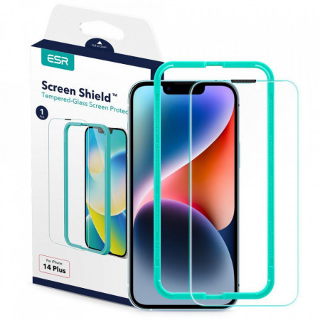 Закален стъклен протектор ESR Screen Shield с инструмент за поставяне - iPhone 13 Pro Max / 14 Plus